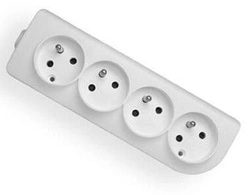 Gniazdo przedłużacza 4-krotne z uziemieniem listwa