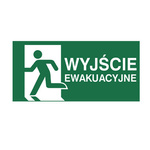 Tablica informacyjna na folia fotoluminescencyjnej Wyjście ewakuacyjne
