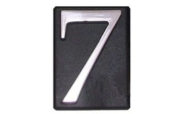 Cyfra 7 samoprzylepna 4,5cm tabliczka chrom
