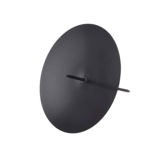 Podstawka pod świecę metalowa okrągła czarna 6cm 4sztuk