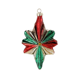 Bombka szklana 1sztuka tęcza gwiazda 14,5cm