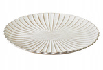 Podtalerz z pleksy biały ryflowany, przycierany złotem 31,5cm 