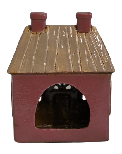Domek holenderski ciemnoróżowy na T-light 14x9x17,5 cm