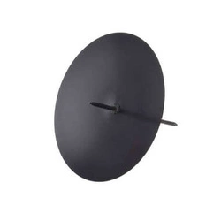 Podstawka pod świecę metalowa okrągła czarna 6cm 4sztuk