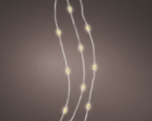 Lampki LED 100 ŻYŁKA 5m drucik/ ciepły biały