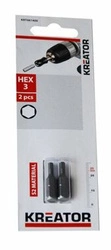 Końcówka Bit HEX3 25mm 2szt Kreator