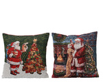 Poduszka Mikołaj przy choince 45x45cm