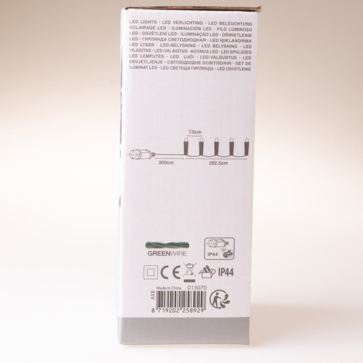 Lampki zewnętrzne/wewnętrzne  40 Led 3m biały zimny
