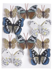 Motylki dekoracyjne na klipsie 10 sztuk mix kolorów