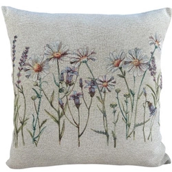 Poszewka na poduszkę EDEN Lawenda i Stokrotki 40x40cm Chenille