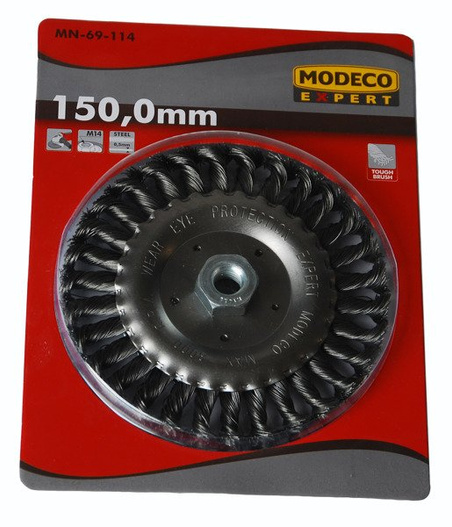 Szczotka druciana tarczowa 150 mm stal MODECO