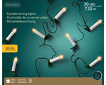 Lampki zew/wew świeczki 30 Led 7,25m zielony/ ciepły biały 8funkcji