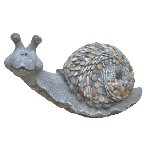 Ślimak szary kolorowe kamienie 27cm