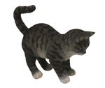 Figurka KOT stojący ciemno-szary w cętki 21cm
