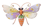 Motyl metalowy pomarańczowo-fioletowy, skrzydła 47x30cm