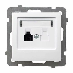 Gniazdo telefoniczne pojedyncze Ospel As białe