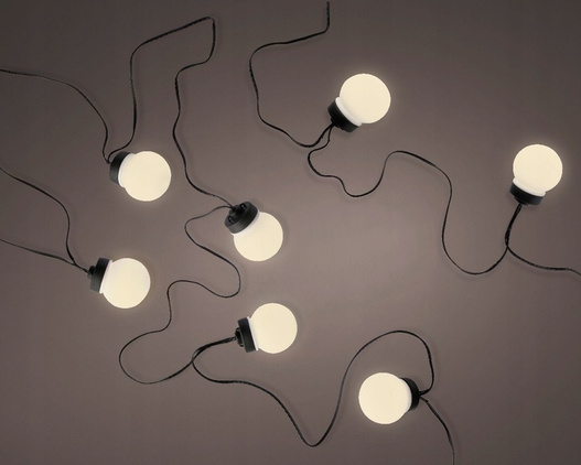 Girlanda LED żarówki 20szt 9,5m ciepły biały 5cm