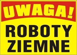 Tablica budowlana ROBOTY ZIEMNE BTO-36