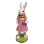 Figurka Zając w różowej sukience 20x7,5cm