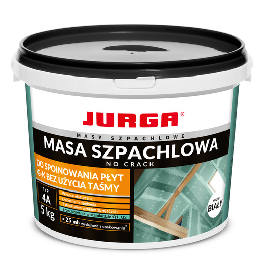 Masa szpachlowa Jurga NO CRACK - 5 kg - do płyt GK bez taśmy - elastyczna