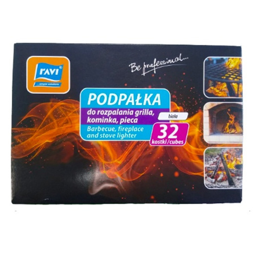 Podpałka do grilla, pieca 32 kostki Ravi