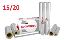 Otulina ROCKWOOL wełna 15/20 ROCKWOOL 800 ALU MB
