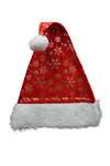Czapka Mikołaja czerwona w srebrne gwiazdki