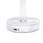 Lampka plastikowa z baterią USB 26cm kryształ kielich