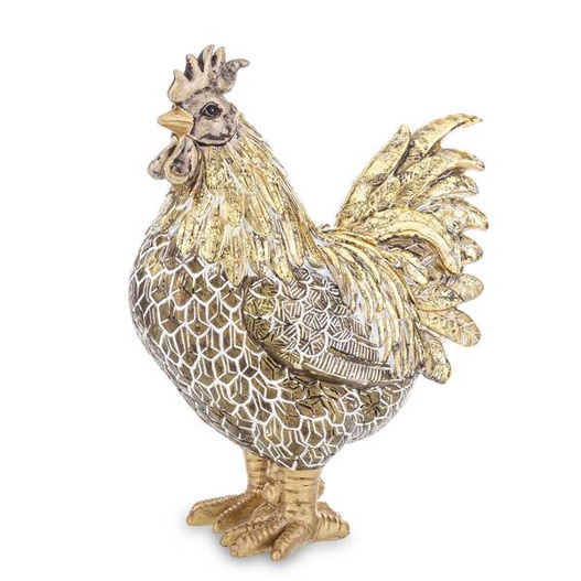 Figurka Kogut stojący brązowo-złoty 26,5cm