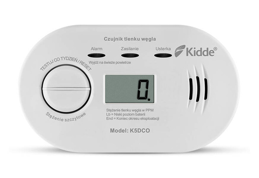 Czujnik czadu z wyświetlaczem Kidde K5CO