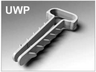 Uchwyt wciskany płaski UWP 6/12 100szt AKS Z.