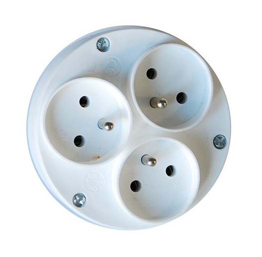 Rozgałęźnik z uziemien. okrągły 3x2P+PE/I ELGOTECH