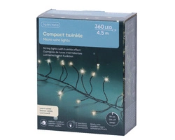 Lampki zew/wew compact 360 LED 4,5m czarny/ ciepły biały 8funkcji