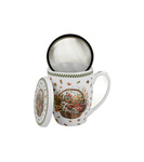 Kubek z zaparzaczem 350ml KOSZ KWIATÓW w pudełku