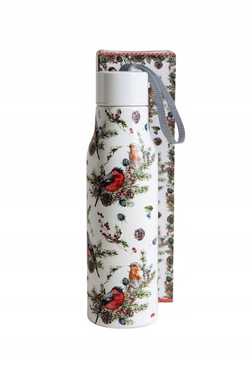 Butelka termiczna biała Ptaszki na gałęzi 500ml