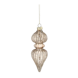 Bombka szklana 1sztuka tralka szampańska plisowana 14,5cm