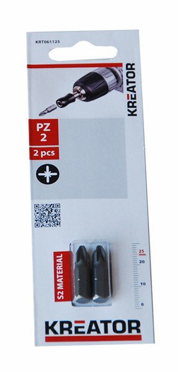 Końcówka Bit PZ2 25mm 2szt. Kreator