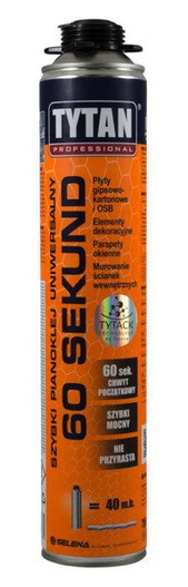 Pianoklej Uniwersalny 750ml 60 sek x12 + pistolet