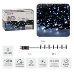 Lampki zewnętrzne/wewnętrzne 500 Led zimny biały zimny flash 25m+3m zasilacz