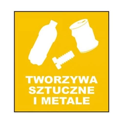 Naklejka na kosz do segregacji odpadów Plastik RG2