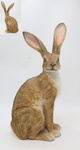 Figurka Zając brązowo-biały siedzący szczotkowany 53,5cm