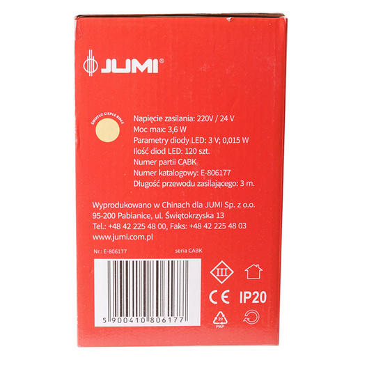 Lamki świąteczne kulki 120led światło ciepłe białe