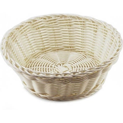 Koszyk z polirattanu Kremowy Fi20cm