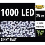 Lampki 1000LED biały zimny 25 m z zasilaczem
