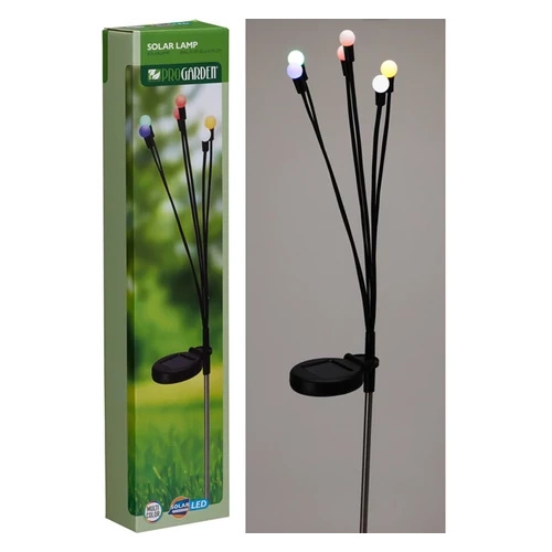 Lampa solarna czarna mini kulki 6sztuk 70 cm