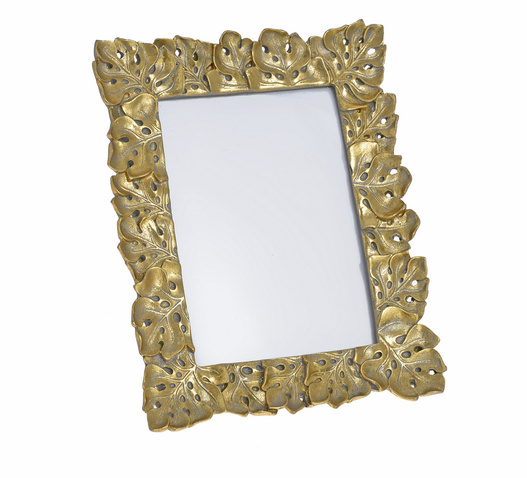 Ramka na zdjęcie Złote liście monstery 18,5x22,5cm