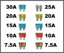 Bezpieczniki płaskie zestaw 10szt. Bottari