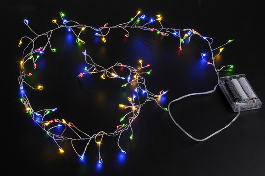 Lampki na baterie 100 LED multicolor