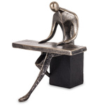 Figura Muzyk czarny patyna z keyboardem 18cm