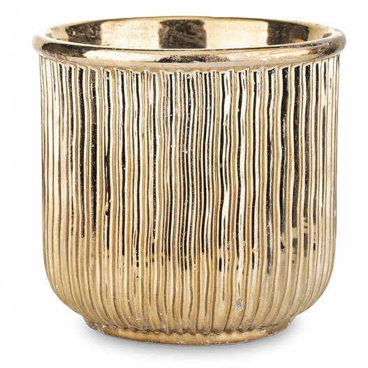 Osłonka kamionka złota plisowana 15x16cm